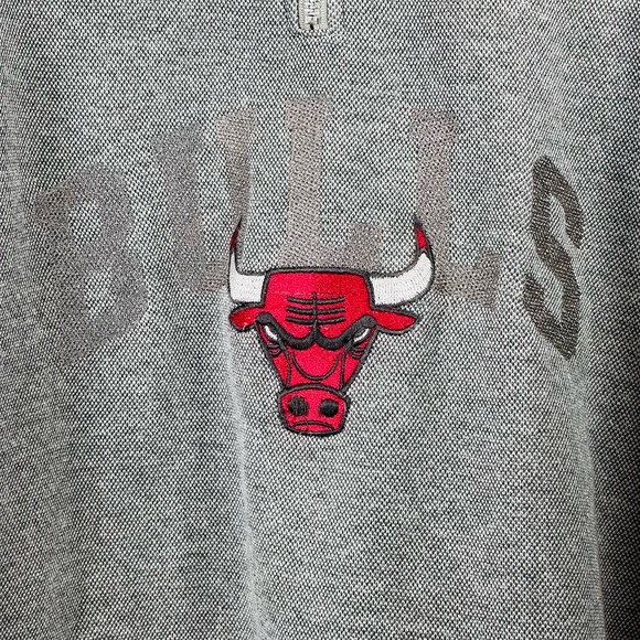 Vintage Chicago Bulls 1/4 Zip Pullover Pro Player 26” X 29” Jordan Pippin Rodman - Picture 8 of 8